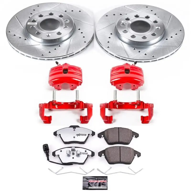 Power Stop 10-12 Audi A3 Front Z26 Street Warrior Brake Kit W/Calipers 1
