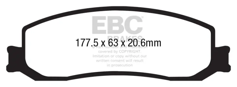 Ebc 12 Ford F250 (Inc Super Duty) 6.2 (2Wd) Ultimax2 Front Brake Pads 1