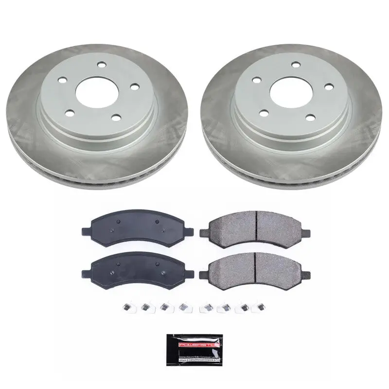 Power Stop 19-22 Ram 1500 Classic Front Semi-Coated Rotor Kit 1