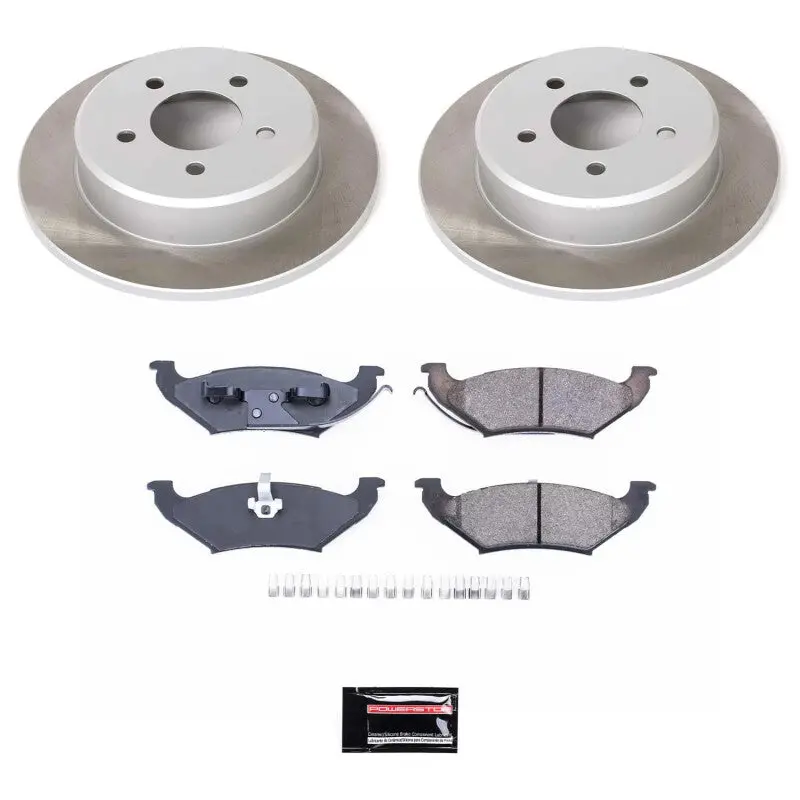 Power Stop 98-00 Plymouth Voyager Rear Semi-Coated Rotor Kit 1