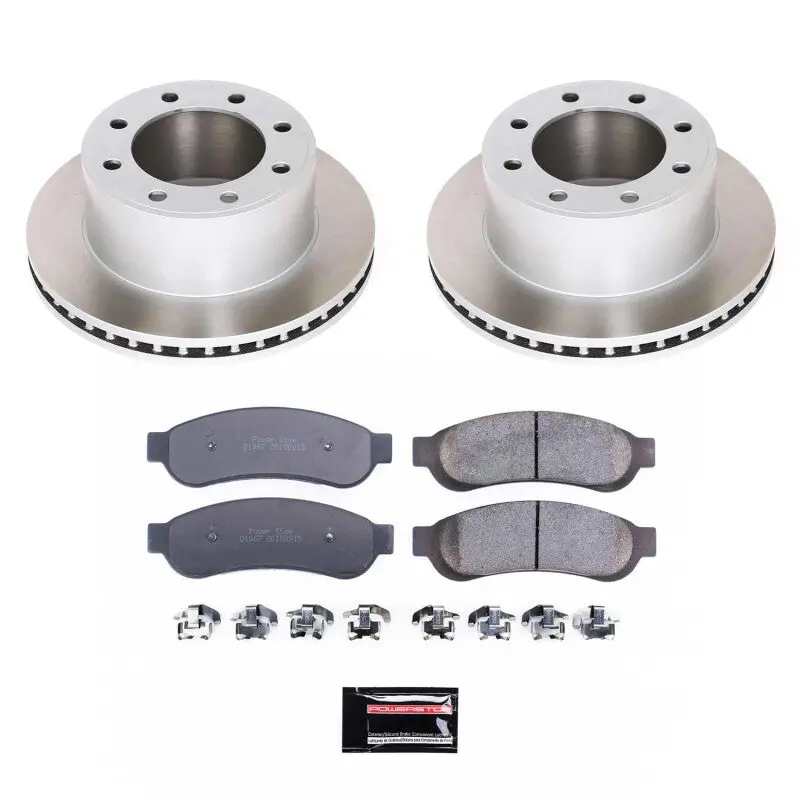 Power Stop 07-10 Ford F-350 Super Duty Rear Semi-Coated Rotor Kit 1
