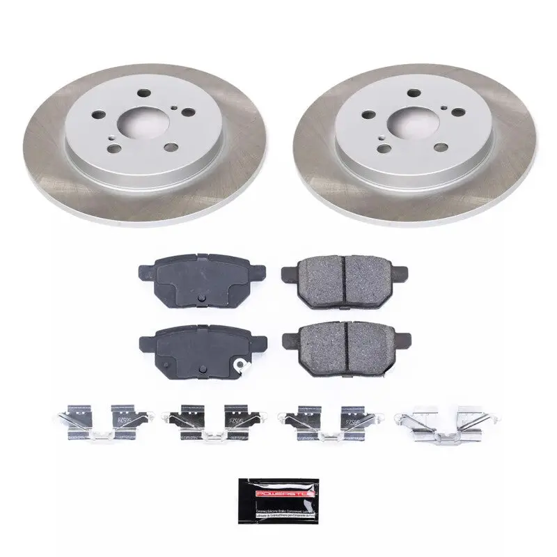Power Stop 17-22 Toyota Prius Prime Rear Semi-Coated Rotor Kit 1