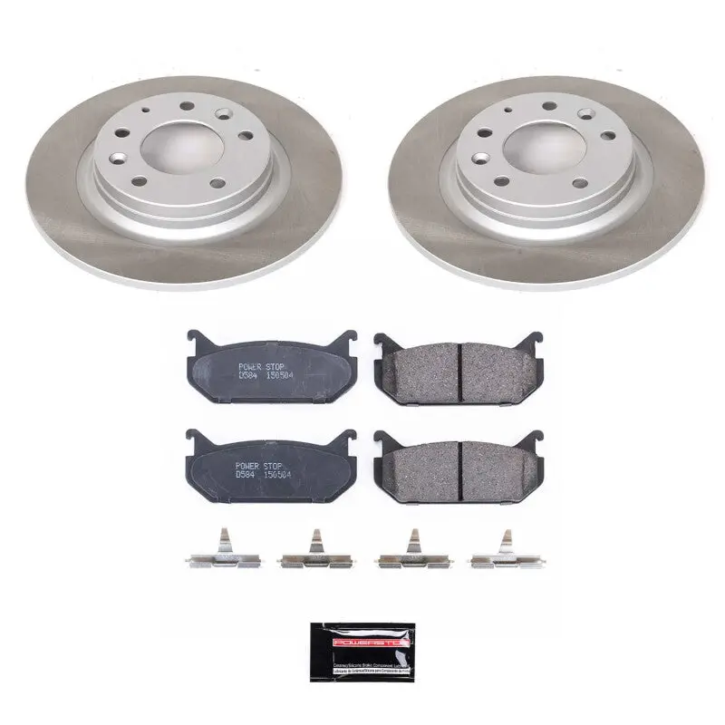 Power Stop 98-02 Mazda 626 Rear Semi-Coated Rotor Kit 1