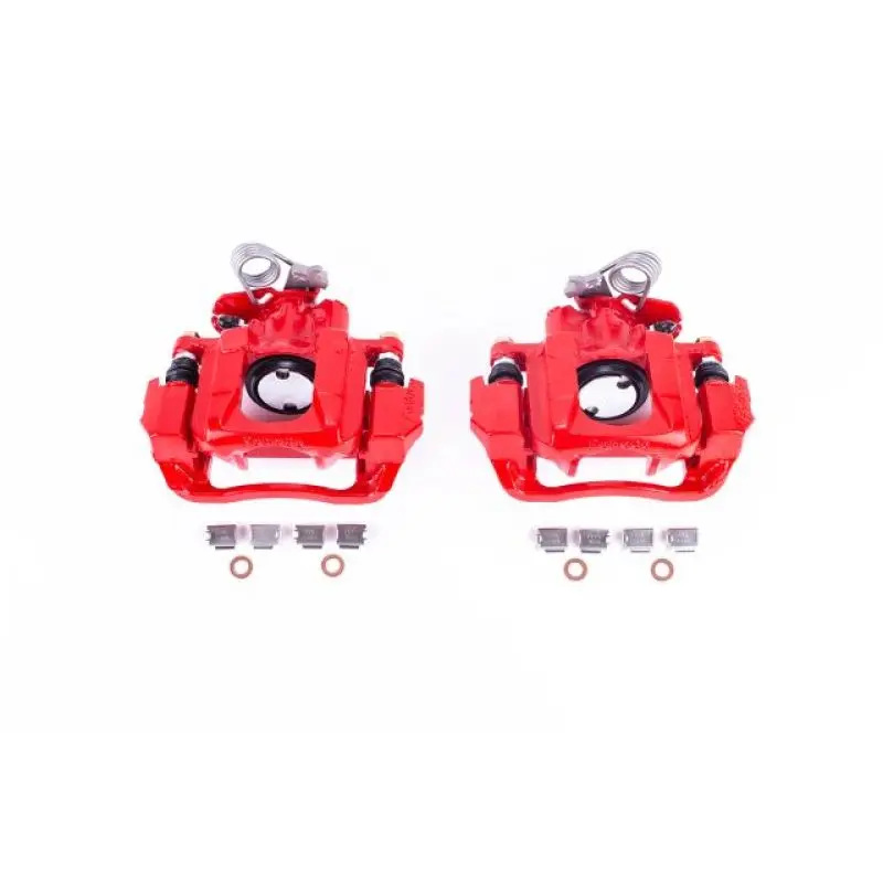 Power Stop 2009 Ford Flex Rear Red Calipers W/Brackets - Pair 1