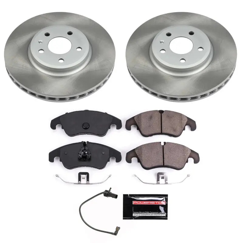Power Stop 09-11 Audi Q5 Front Semi-Coated Rotor Kit 1