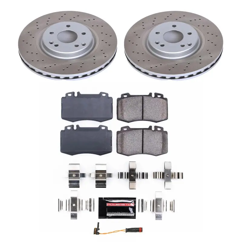 Power Stop 05-06 Mercedes-Benz Slk350 Front Semi-Coated Rotor Kit 1
