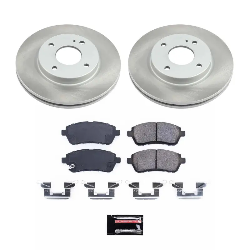 Power Stop 11-19 Ford Fiesta Front Semi-Coated Rotor Kit 1