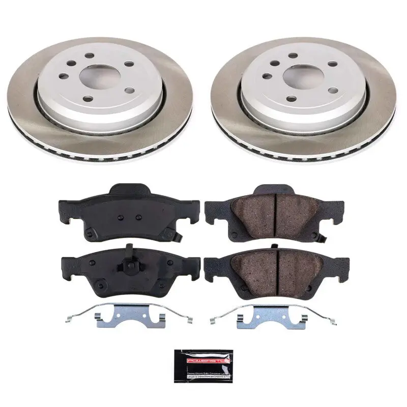 Power Stop 2022 Jeep Grand Cherokee Wk Rear Semi-Coated Rotor Kit 1