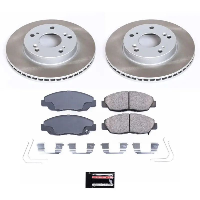 Power Stop 12-15 Honda Civic Front Semi-Coated Rotor Kit 1