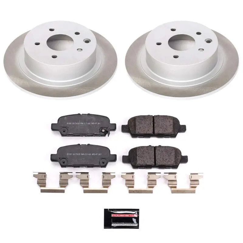 Power Stop 2019 Nissan Sentra Rear Semi-Coated Rotor Kit 1