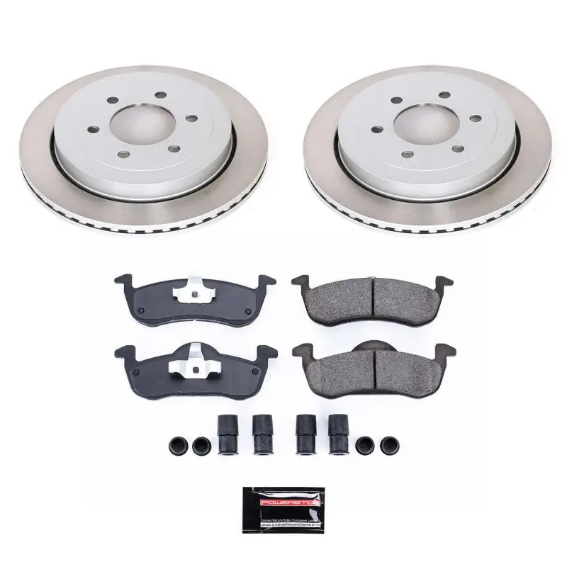 Power Stop 07-17 Lincoln Navigator Rear Semi-Coated Rotor Kit 1
