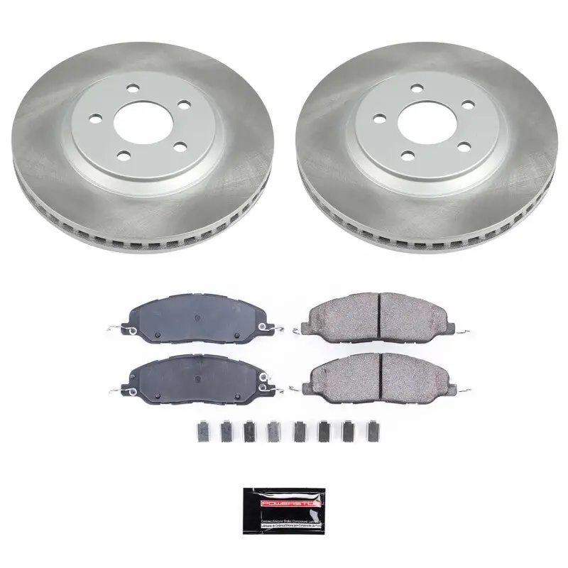 Power Stop 11-14 Ford Mustang Front Semi-Coated Rotor Kit 1