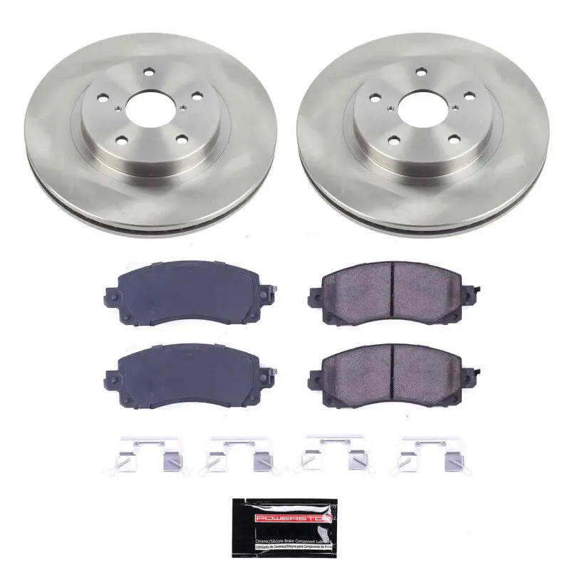 Power Stop 19-22 Subaru Forester Front Semi-Coated Rotor Kit 1