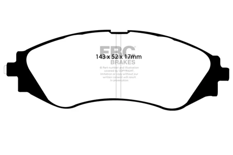 Ebc 03-11 Chevrolet Aveo 1.6 Ultimax2 Front Brake Pads 1