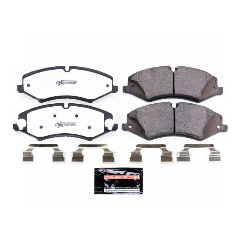 Power Stop 2017 Land Rover Discovery Front Z36 Truck & Tow Brake Pads W/Hardware 1