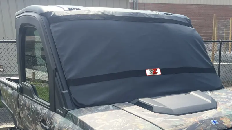Seizmik 24+ Kawasaki Ridge /Xr Windshield Protector - Black 1