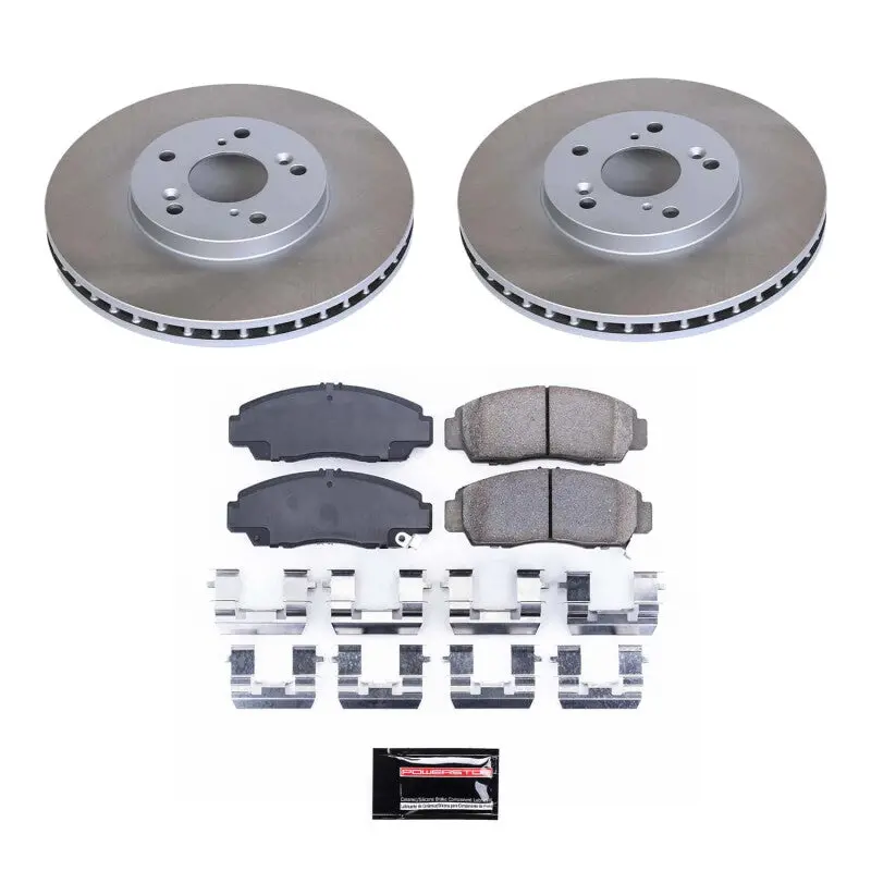 Power Stop 03-11 Honda Accord Front Semi-Coated Rotor Kit 1