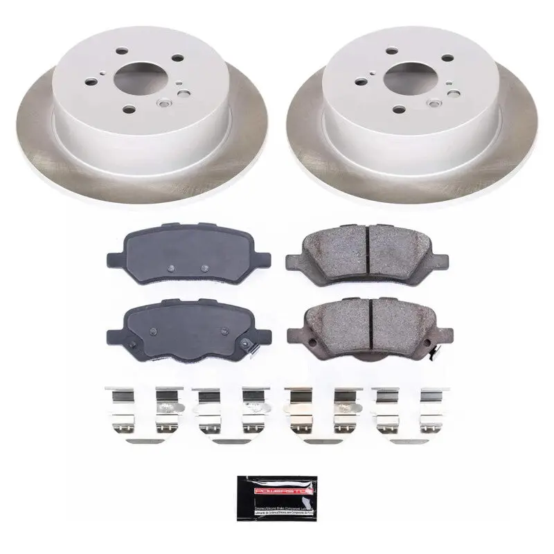 Power Stop 09-16 Toyota Venza Rear Semi-Coated Rotor Kit 1
