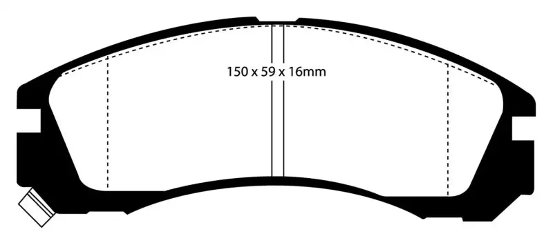 Ebc Yellowstuff High-Performance Rear Brake Pads For 1998–2002 Dodge B150/B1500 Van 1