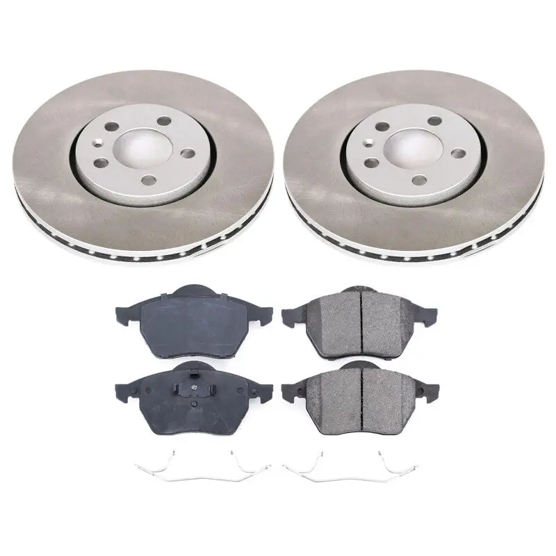 Power Stop 1999 Volkswagen Golf Front Semi-Coated Rotor Kit 1