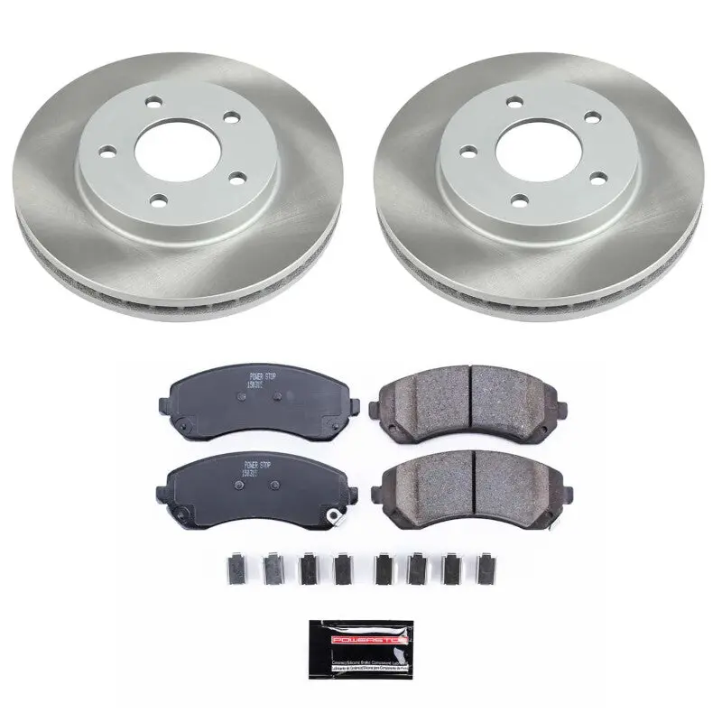 Power Stop 01-05 Pontiac Aztek Front Semi-Coated Rotor Kit 1
