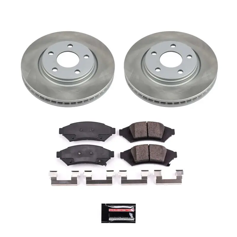 Power Stop 2004 Pontiac Grand Prix Front Semi-Coated Rotor Kit 1
