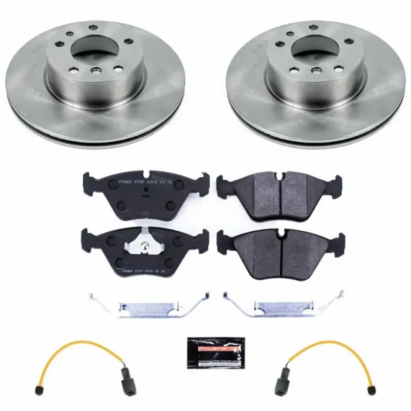 Power Stop 1989 Bmw 525I Front Track Day Spec Brake Kit 1