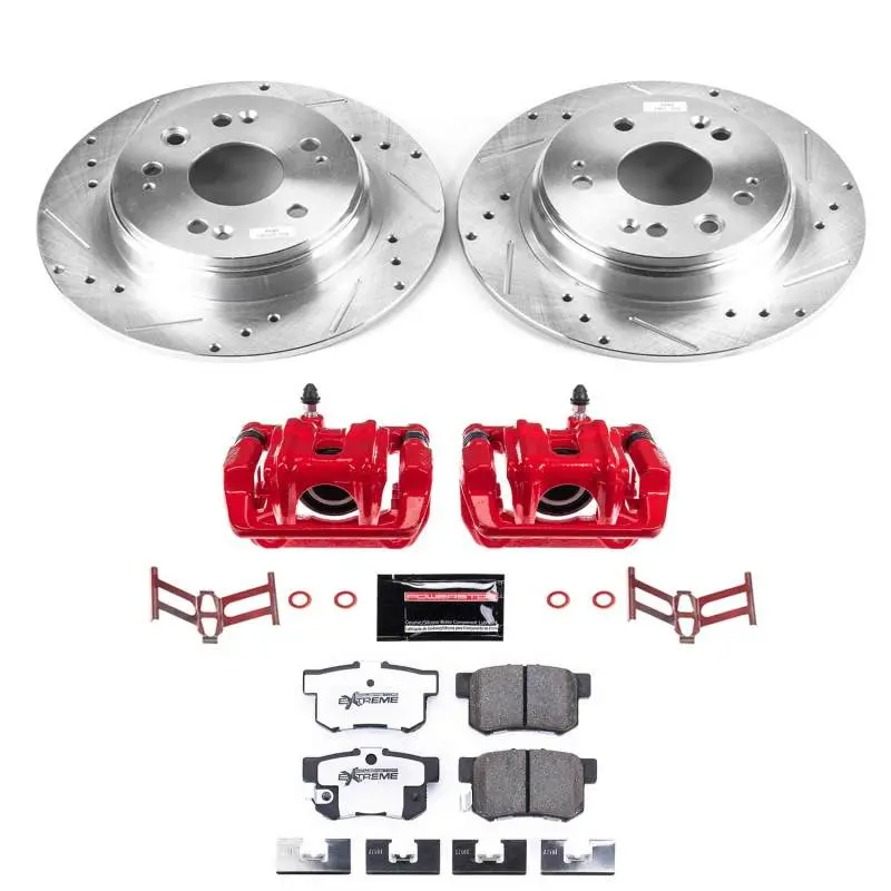 Power Stop 02-04 Honda Cr-V Rear Z26 Street Warrior Brake Kit W/Calipers 1
