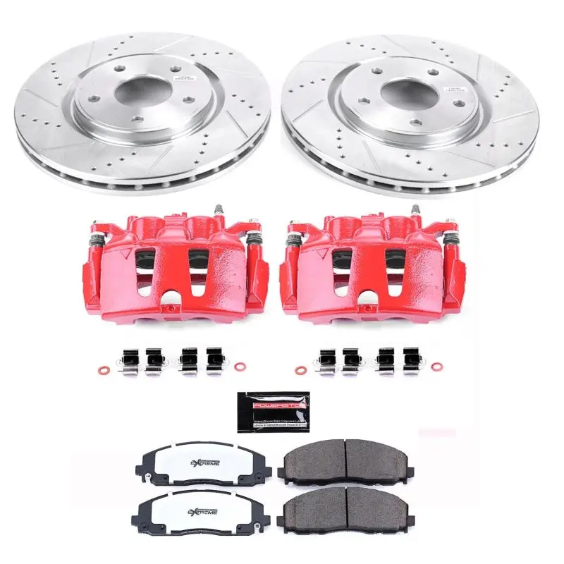 Power Stop 12-14 Volkswagen Routan Front Z36 Truck & Tow Kit W/Cals 1