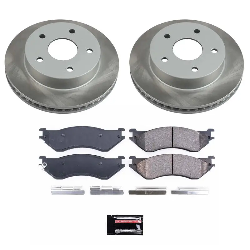 Power Stop 00-01 Dodge Ram 1500 Front Semi-Coated Rotor Kit 1