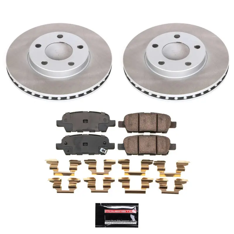 Power Stop 2009 Nissan 370Z Rear Semi-Coated Rotor Kit 1