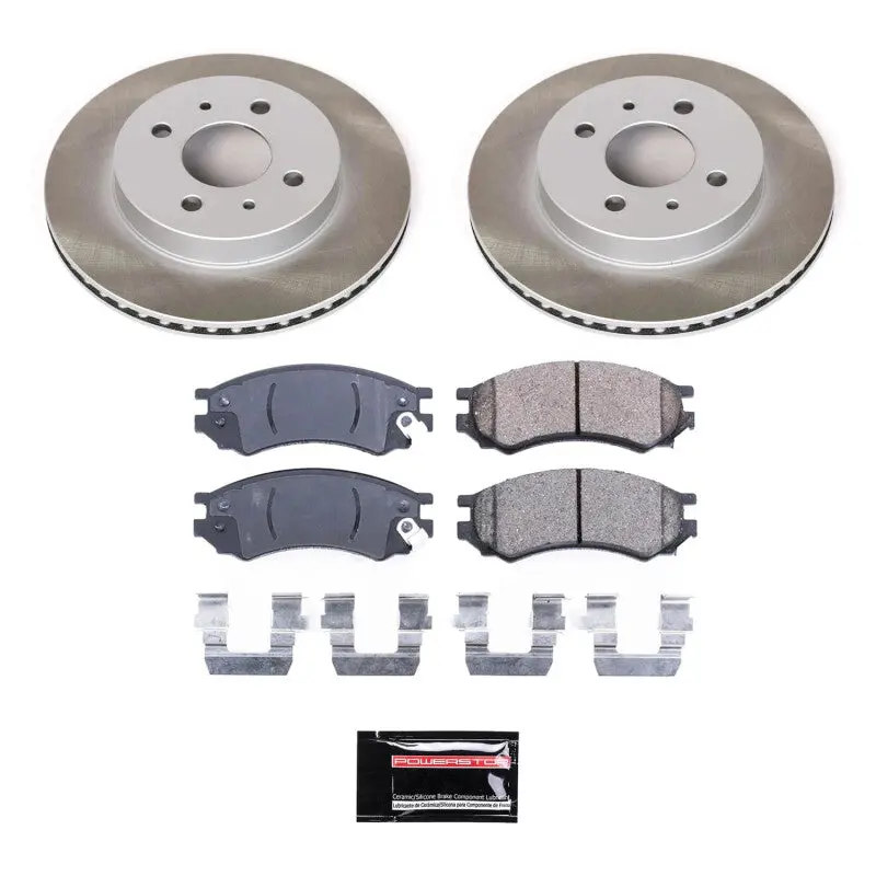 Power Stop 93-01 Saturn Sw2 Front Semi-Coated Rotor Kit 1
