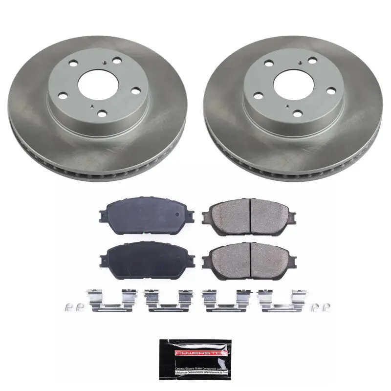 Power Stop 05-15 Toyota Tacoma Front Semi-Coated Rotor Kit 1
