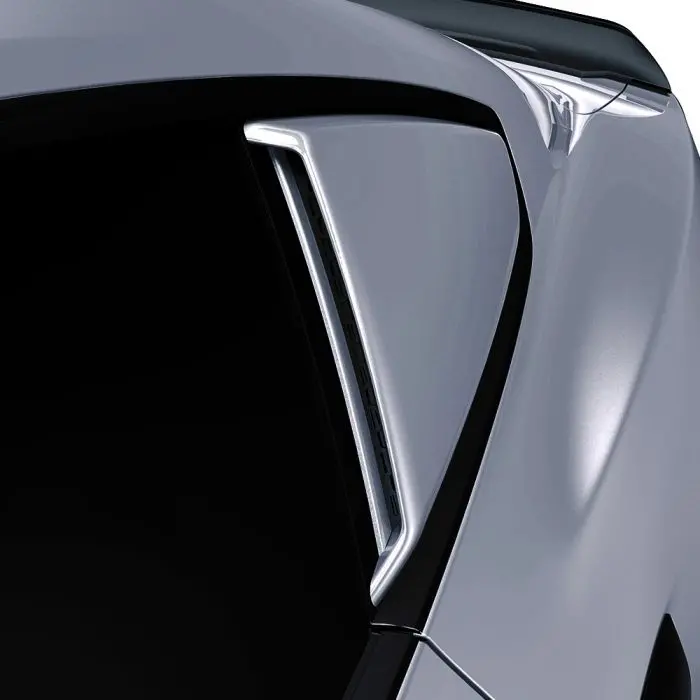 Ford Mustang 2015-2024.4 Air Design Qtr Window Scoop Set - Satin Black 1