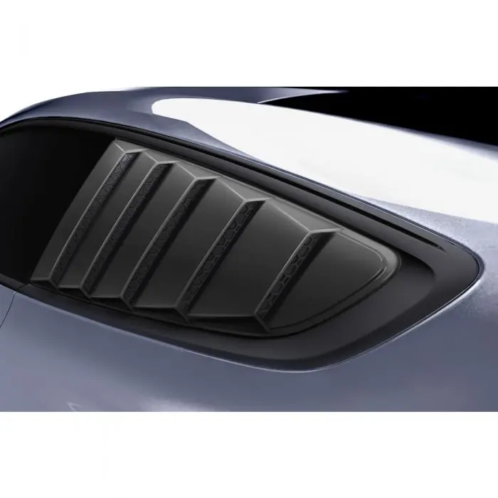 Ford Mustang 2015-2024.4 Air Design Qtr Windows Louvers Set - Satin Black 1