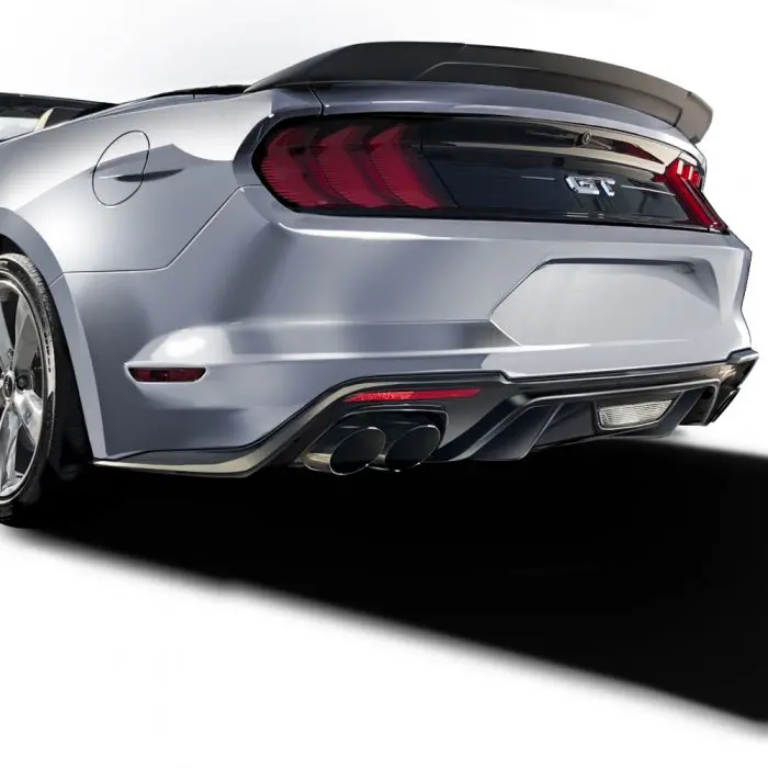 Ford Mustang 2018-2024.4 Air Design Rear Valance Diffuser (Ecoboost) - Satin Black 1