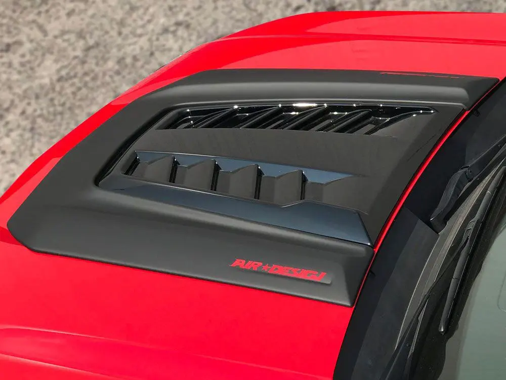 Chev Silverado 2019-2025 Air Design Bonnet Hood Scoop - Satin Black 1