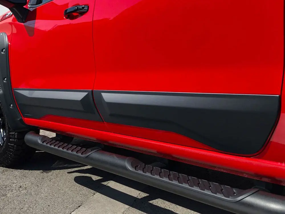 Chev Silverado 2019-2024 Air Design Door Rocker Panels (Set Of 4) - Satin Black - Only For Crew Cab 1