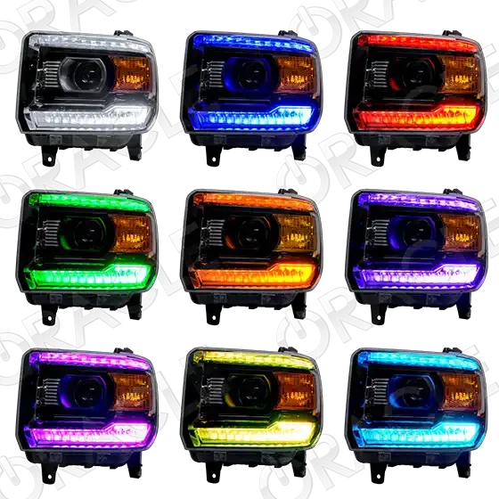 Oracle Lighting 2014-2015 Gmc Sierra Colorshift Headlight Drl Upgrade Kit 2