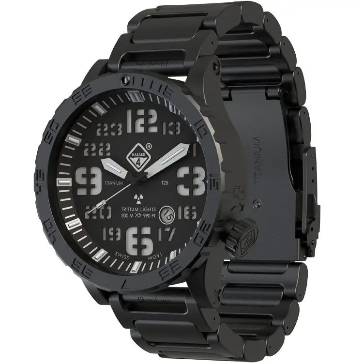 Nightwatch Bracelet Edition - Heavy Water Diver 50Mm Titanium Tritium Watch W Swiss Movement 1
