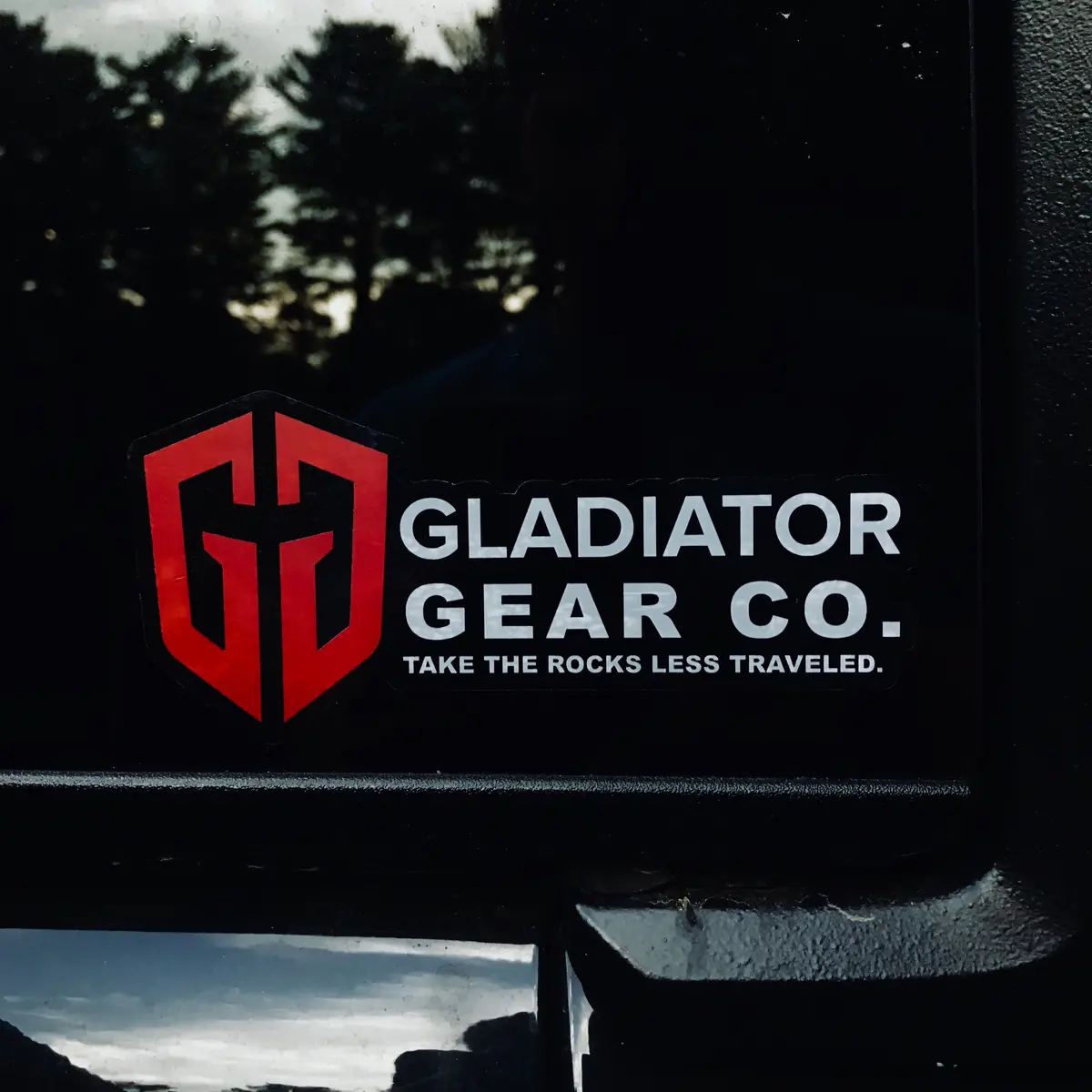 Gg: Rocks Less Traveled® Jeep Die Cut Clear Sticker 1