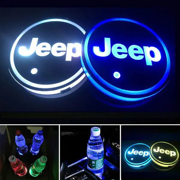 Unique Jeep Logo Cup Holder Leds 1