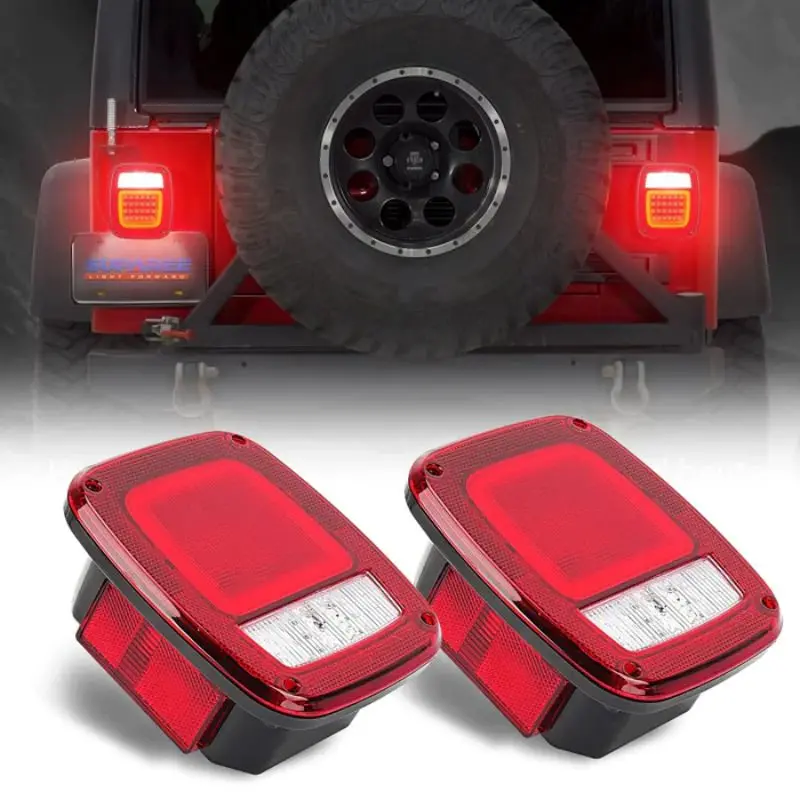 Suparee Jeep Wrangler Led Tail Light Assembly Rear Lights For 1979-2006 Tj Yj Cj 1