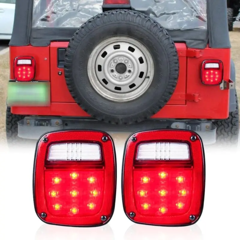 Suparee Jeep Bright Led Tail Lights For Wrangler Cj / Yj / Tj / Rubicon 1