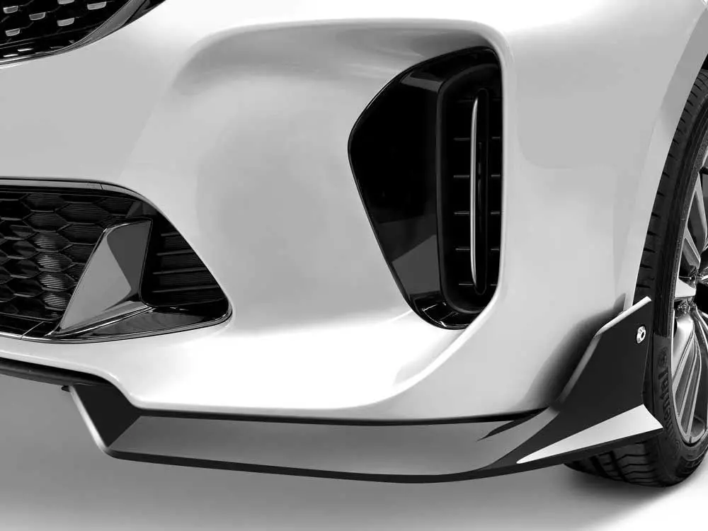 Kia Stinger Gt 330S 2018-2023 Air Design Front Winglets (Pair) - Glossy Black 1
