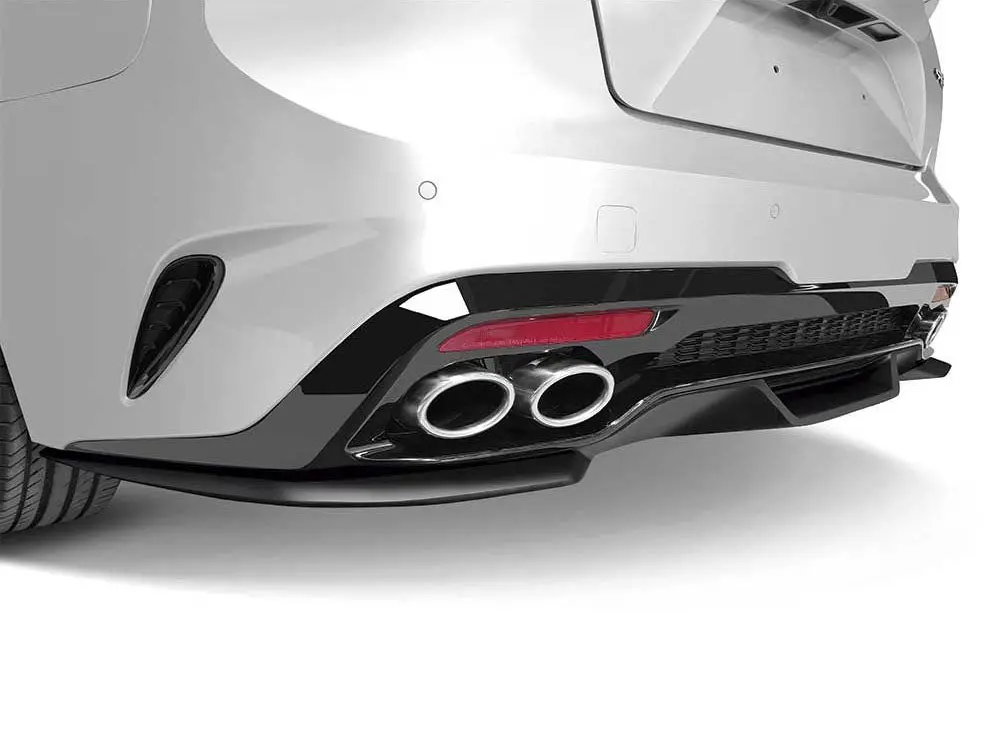Kia Stinger Gt 330S 2018-2023 Air Design Rear Valance Diffuser Apron - Glossy Black 1
