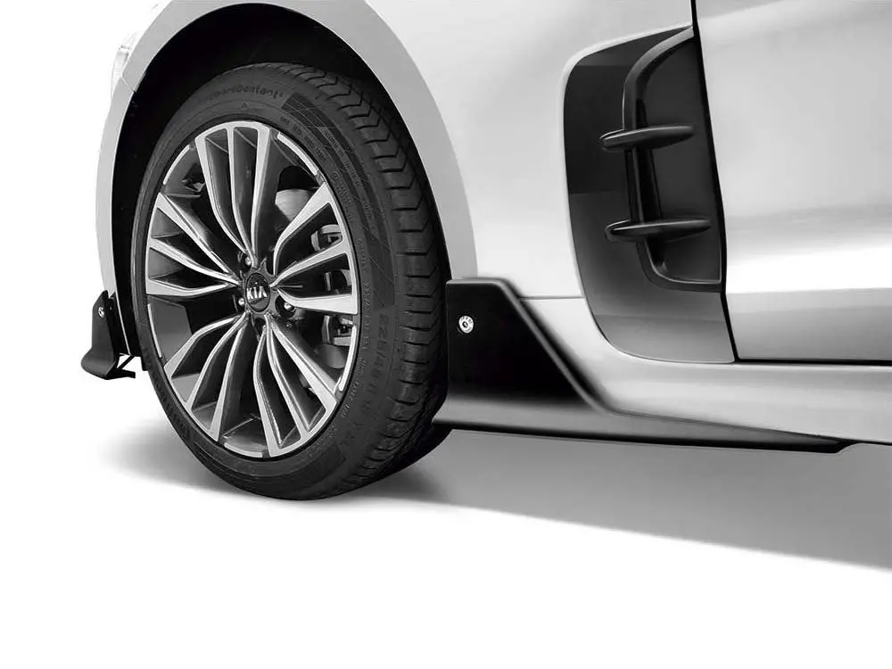 Kia Stinger Gt 330S 200S Gt-Line 2018-2023 Air Design Side Rocker Winglets (Pair) - Glossy Black 1