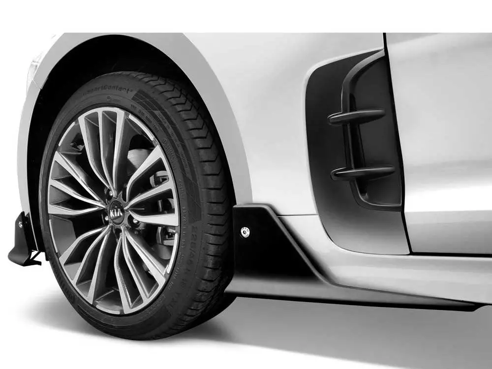 Kia Stinger Gt 330S 200S Gt-Line 2018-2023 Air Design Side Rocker Winglets (Pair) - Satin Black 1