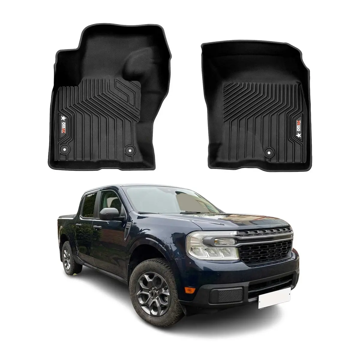 2022-2026 Ford Maverick Premium Floor Mats Liners First Row Front 1