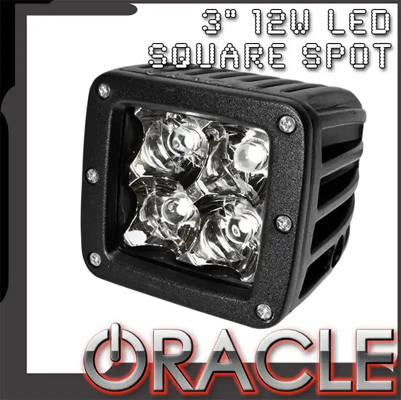 Oracle Off-Road 3" 12W Led Square Spot Light - Clearance 1